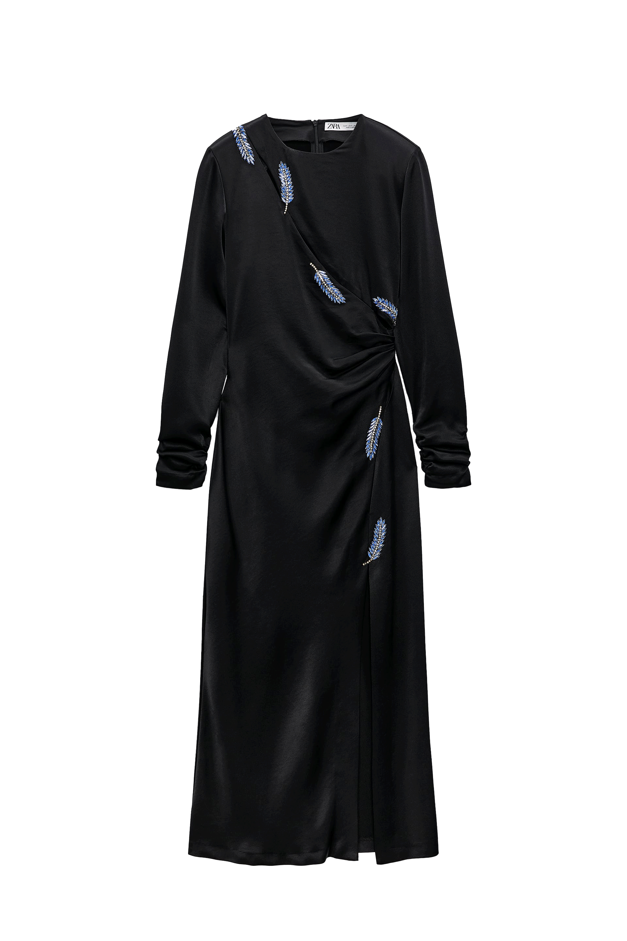 Leaf Sattin Effect Dress