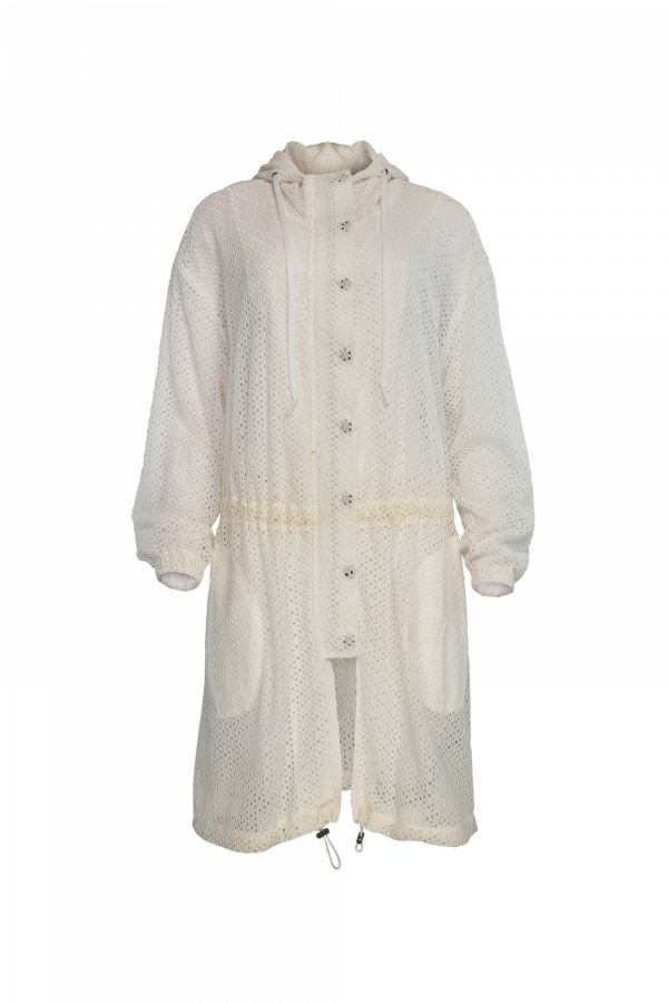 Broken White Parka Lace with Hoodie