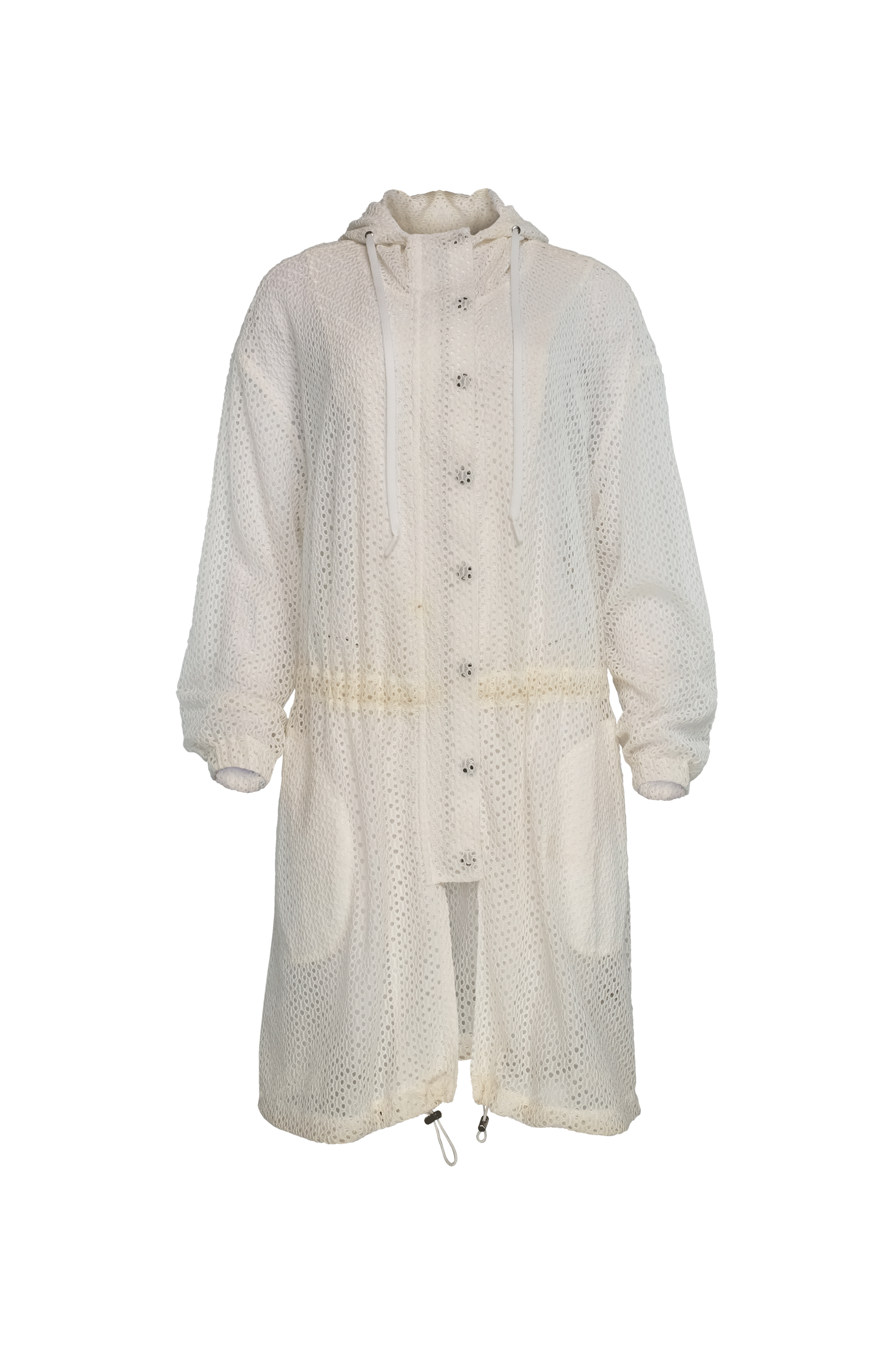 Broken White Parka Lace with Hoodie