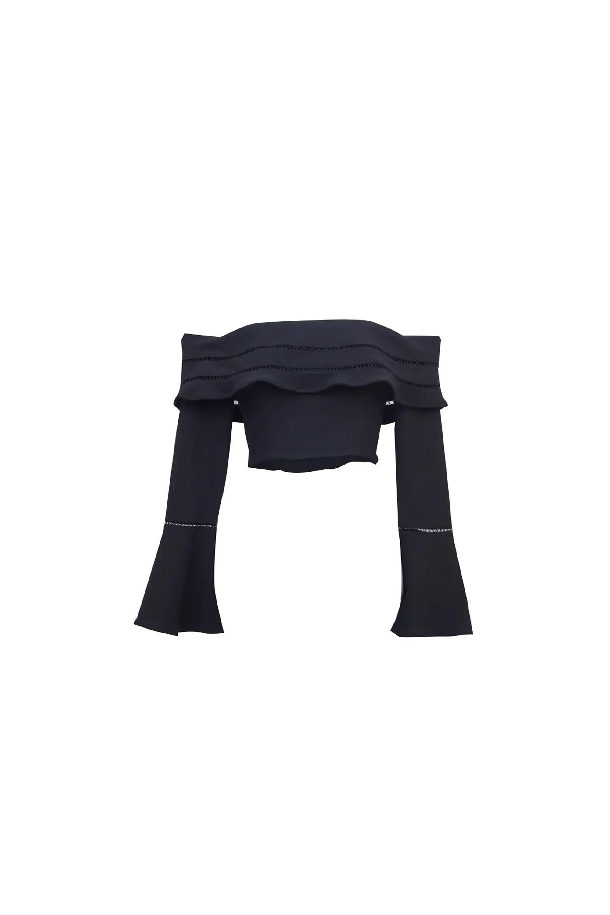 Black Immortal Off Shoulder Top
