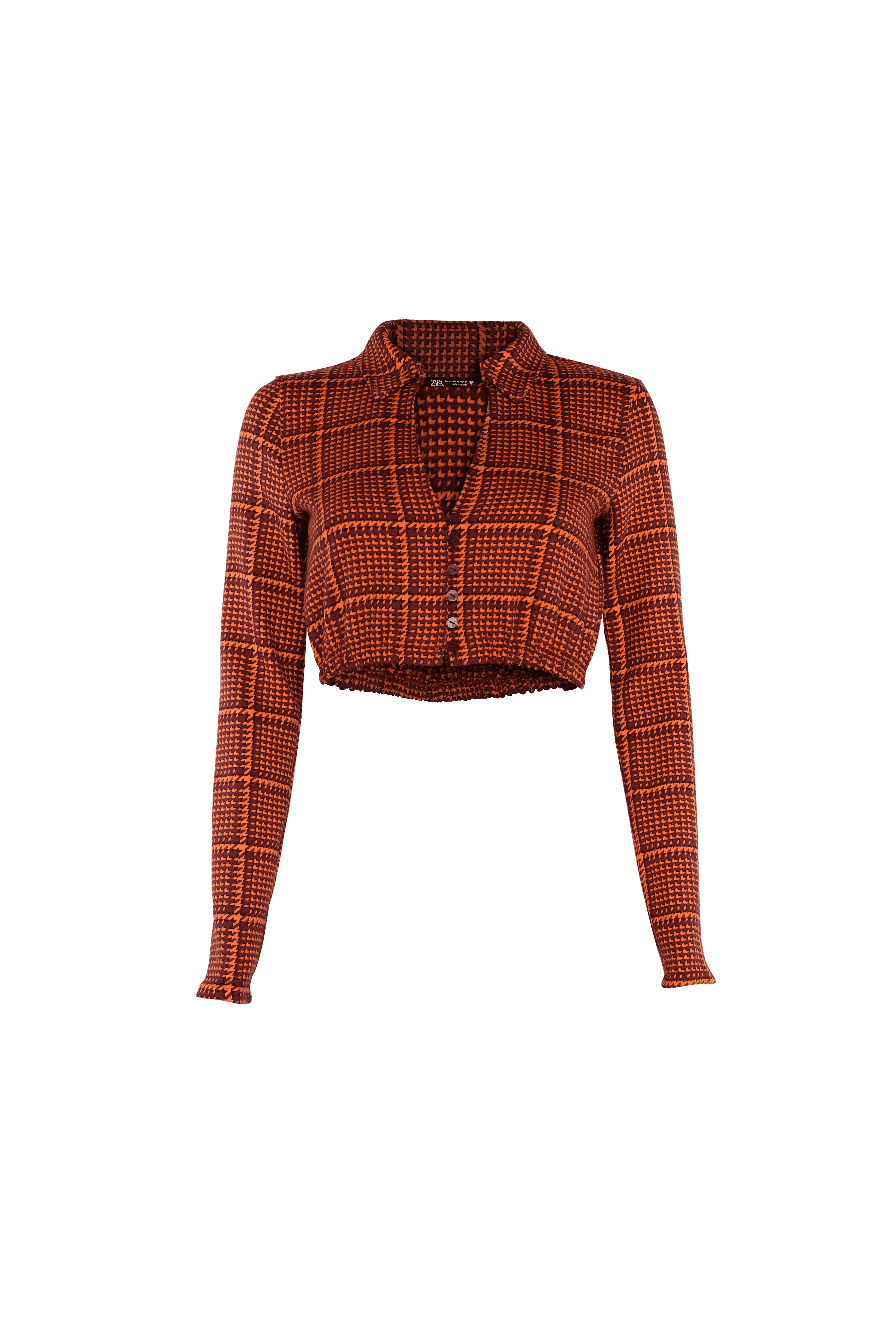 Crop Tweed Ruched Waist Top